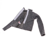 BJD Handmade Doll Striped Long Sleeve Top Suspender Trouser and Shoulder Bag for 1/3 BJD Girl Dolls Clothes Accessories - Aladdin Shoppers