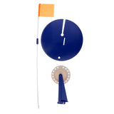 Blue Ice Fishing Rod Pole ABS Hole Cover Ice Fishing Tip-Up with 19.7'' Height Orange Flag Terminal Tackle - Aladdin Shoppers