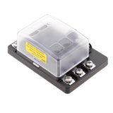 Car Boat RV 6 Way Mini Micro Blade Fuse Box Block Holder Panel Clear Cover - Aladdin Shoppers
