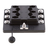Car Boat RV 6 Way Mini Micro Blade Fuse Box Block Holder Panel Clear Cover - Aladdin Shoppers