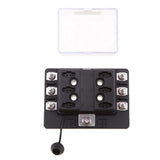 Car Boat RV 6 Way Mini Micro Blade Fuse Box Block Holder Panel Clear Cover - Aladdin Shoppers