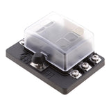 Car Boat RV 6 Way Mini Micro Blade Fuse Box Block Holder Panel Clear Cover - Aladdin Shoppers