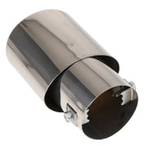 Car Universal Round Silver Stainless Steel Exhaust Tail Muffler Tip Pipe - Aladdin Shoppers