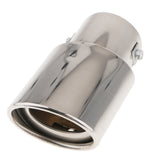 Car Universal Round Silver Stainless Steel Exhaust Tail Muffler Tip Pipe - Aladdin Shoppers