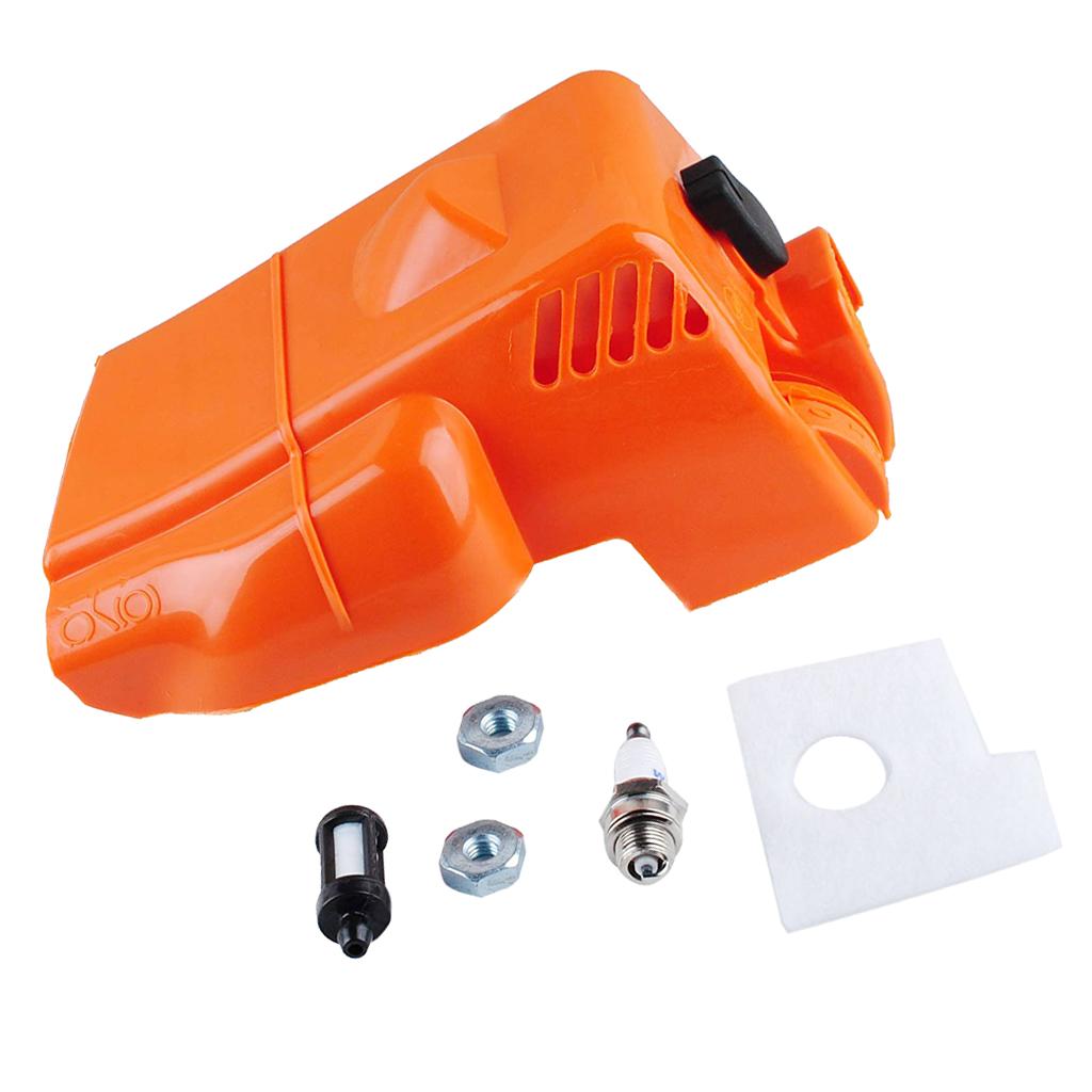 Chainsaw Cylinder Cover Air Filter Kit Fits for Stihl 017 018 MS170 MS180 Chainsaw Replacement Parts Home Improvement - Aladdin Shoppers