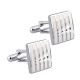 Charm Mens Square Brass Business Shirt Cufflinks Polished Finish Cuff Links - Aladdin Shoppers
