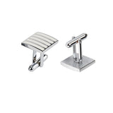 Charm Mens Square Brass Business Shirt Cufflinks Polished Finish Cuff Links - Aladdin Shoppers