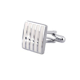 Charm Mens Square Brass Business Shirt Cufflinks Polished Finish Cuff Links - Aladdin Shoppers
