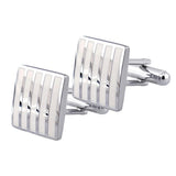 Charm Mens Square Brass Business Shirt Cufflinks Polished Finish Cuff Links - Aladdin Shoppers