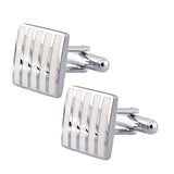 Charm Mens Square Brass Business Shirt Cufflinks Polished Finish Cuff Links - Aladdin Shoppers
