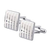 Charm Mens Square Brass Business Shirt Cufflinks Polished Finish Cuff Links - Aladdin Shoppers