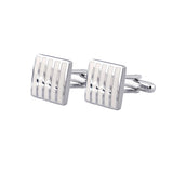 Charm Mens Square Brass Business Shirt Cufflinks Polished Finish Cuff Links - Aladdin Shoppers