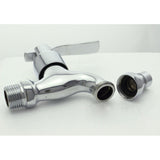 Chrome Finish Wall Mount Water Tap Garden Washing Machine Brass Water Faucet - Aladdin Shoppers