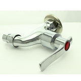 Chrome Finish Wall Mount Water Tap Garden Washing Machine Brass Water Faucet - Aladdin Shoppers