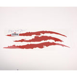 Claw Marks Decal Monster Scratches Reflective Sticker Headlight Decal Red - Aladdin Shoppers