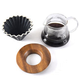 Coffee Maker Stand, Pour Over Cone Drip Holder - Wooden, Outer Dia 12.1cm/4.76 inch - Aladdin Shoppers