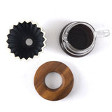Coffee Maker Stand, Pour Over Cone Drip Holder - Wooden, Outer Dia 12.1cm/4.76 inch - Aladdin Shoppers