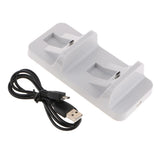 Controller Charger Charging Docking Station Stand Dual USB Fast Charging Cradle for Sony Playstation 4 PS4 Slim Pro Controller -White - Aladdin Shoppers
