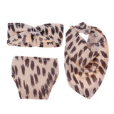 Cute Leopard Swimsuit Bikini Set for 12inch 30cm Girl Doll Dress Up Accessory - Aladdin Shoppers