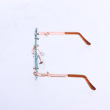 Doll Accessories Wavy Trim Eye Glasses Eyewear for 12'' Blythe Azone Dolls Golden Frame - Aladdin Shoppers