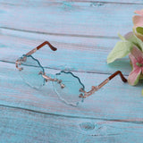 Doll Accessories Wavy Trim Eye Glasses Eyewear for 12'' Blythe Azone Dolls Golden Frame - Aladdin Shoppers