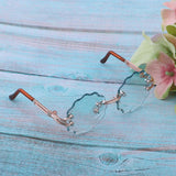 Doll Accessories Wavy Trim Eye Glasses Eyewear for 12'' Blythe Azone Dolls Golden Frame - Aladdin Shoppers