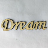 Dream Wooden Craft Cut Wooden Pieces Card Making DIY Art Home Wall Decor - Aladdin Shoppers