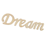 Dream Wooden Craft Cut Wooden Pieces Card Making DIY Art Home Wall Decor - Aladdin Shoppers