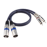 Dual RCA Male to Dual XLR Male 3 Pin Amp Mixer Speaker Mic Cable 0.5meter/1.6ft - Aladdin Shoppers