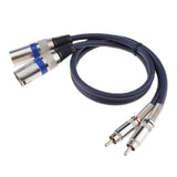 Dual RCA Male to Dual XLR Male 3 Pin Amp Mixer Speaker Mic Cable 0.5meter/1.6ft - Aladdin Shoppers