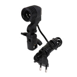 E27 Single Lamp Head Photography Photo Lighting Bulb Holder Studio Lights - Black - Aladdin Shoppers