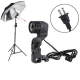 E27 Single Lamp Head Photography Photo Lighting Bulb Holder Studio Lights - Black - Aladdin Shoppers