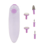 Electric Acrylic Nail Art File Drill 5 Bit Heads Grinding Set Manicure Pedicure Polishing Tools - Aladdin Shoppers