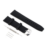 Elegant Charm Unisex Silicone Watchband Stainless Steel Buckle 22mm - Aladdin Shoppers
