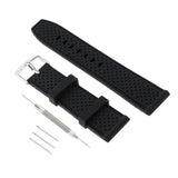 Elegant Charm Unisex Silicone Watchband Stainless Steel Buckle 22mm - Aladdin Shoppers