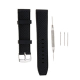 Elegant Charm Unisex Silicone Watchband Stainless Steel Buckle 22mm - Aladdin Shoppers