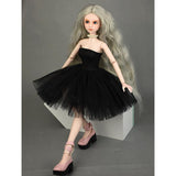 Elegant Garments Tube Top Dress Wedding Gown Outfits for 1/4 BJD Girl Dolls Dress Up (Black) - Aladdin Shoppers
