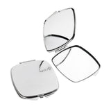 Maxbell Fashion Womens 2Pcs Square Round Metal Folding Compact Travel Pocket Beauty Makeup Mirror Set