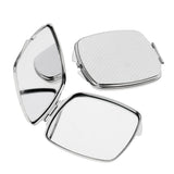 Fashion Womens 2Pcs Square Round Metal Folding Compact Travel Pocket Beauty Makeup Mirror Set - Aladdin Shoppers