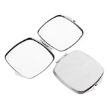 Fashion Womens 2Pcs Square Round Metal Folding Compact Travel Pocket Beauty Makeup Mirror Set - Aladdin Shoppers