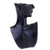 Female Fashion Jewelry Head Mannequin Bust Display, Resin Material, Black - Aladdin Shoppers