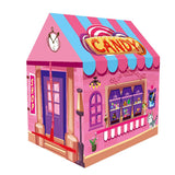 Foldable Sweet House Themed Tent Playhouse for Kids Indoor Outdoor Play, 36.6''L x 28''W x 40'' - Aladdin Shoppers