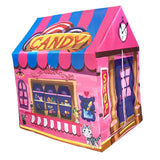 Foldable Sweet House Themed Tent Playhouse for Kids Indoor Outdoor Play, 36.6''L x 28''W x 40'' - Aladdin Shoppers