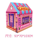 Foldable Sweet House Themed Tent Playhouse for Kids Indoor Outdoor Play, 36.6''L x 28''W x 40'' - Aladdin Shoppers