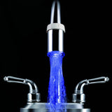 Maxbell Glow LED Light Faucet Shower Water Stream Head Plumbing Fixture-Blue 6.7cm