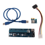 Graphics Card PCI-E 1X to 16X Riser Card with USB Cable & Power Supply Cord - Aladdin Shoppers