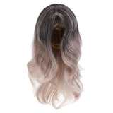 Heat Resistant Fiber Hair Dark Root Ombre Synthetic Lace Front Wig for Women - Aladdin Shoppers