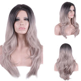 Heat Resistant Fiber Hair Dark Root Ombre Synthetic Lace Front Wig for Women - Aladdin Shoppers