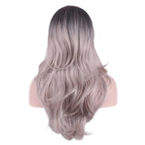 Heat Resistant Fiber Hair Dark Root Ombre Synthetic Lace Front Wig for Women - Aladdin Shoppers