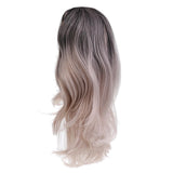 Heat Resistant Fiber Hair Dark Root Ombre Synthetic Lace Front Wig for Women - Aladdin Shoppers